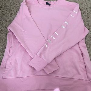 Pink Nike crew neck